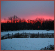 sunrise at Red Pony Farm